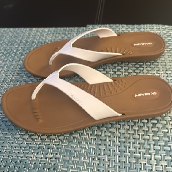 Okabashi Breeze Flip Flop Sandals White - LL - Picture 4 of 5